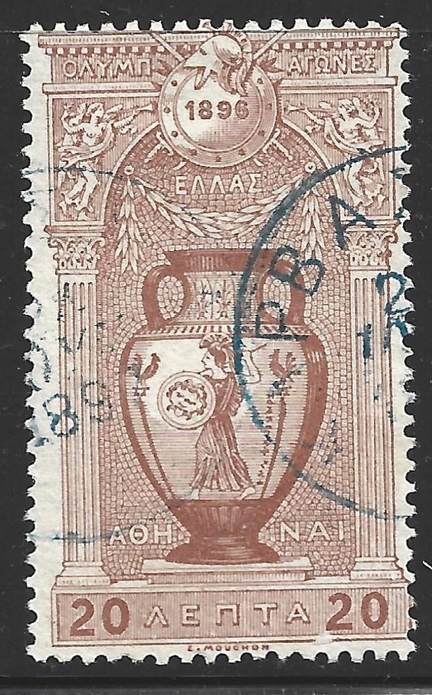 Greece, Scott #121, 20l Vase, Used