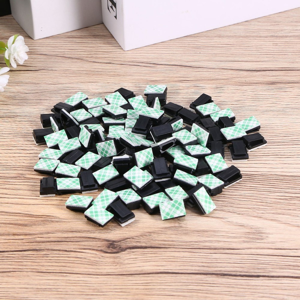 100pcs Adhesive Cable Clips Wire Holders for Tidy Wire Management