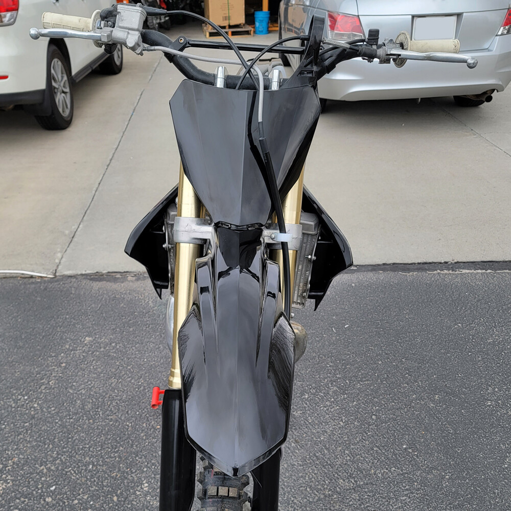 Black Restyle Plastic Body Work Complete Kit For 2002-2007 Honda CR125R CR250R