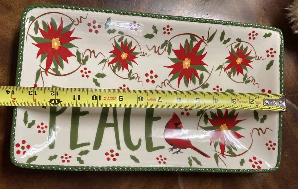 Temptations Red Cardinal Serving Peace Platter New In Box