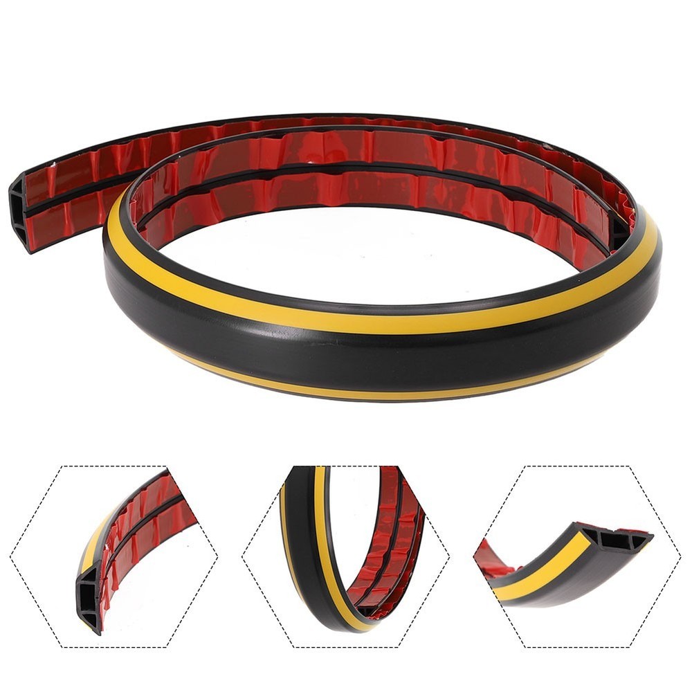 Sturdy Rubber Trunking Cable Protector High Visibility Yellow 1 Meter Length