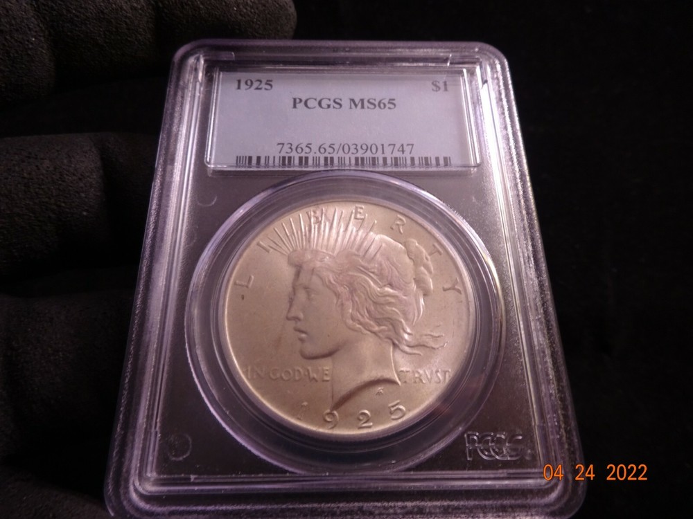 1925 Peace Silver Dollar, PCGS MS65