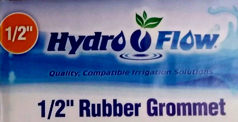 HYDRO FLOW Rubber Grommet, 1/2" inside diam 50 pack hydroponics irrigation
