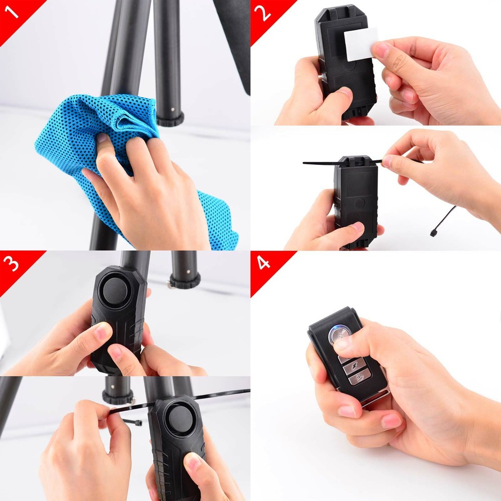 Keyless Alarm 7 Sensitivity Adjust Window Door Extra Security Vibration Trigger