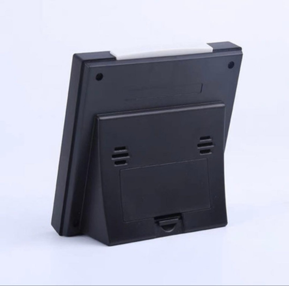 Digital Desk Clock Alarm Thermometer Hygrometer Motion Sensor Black