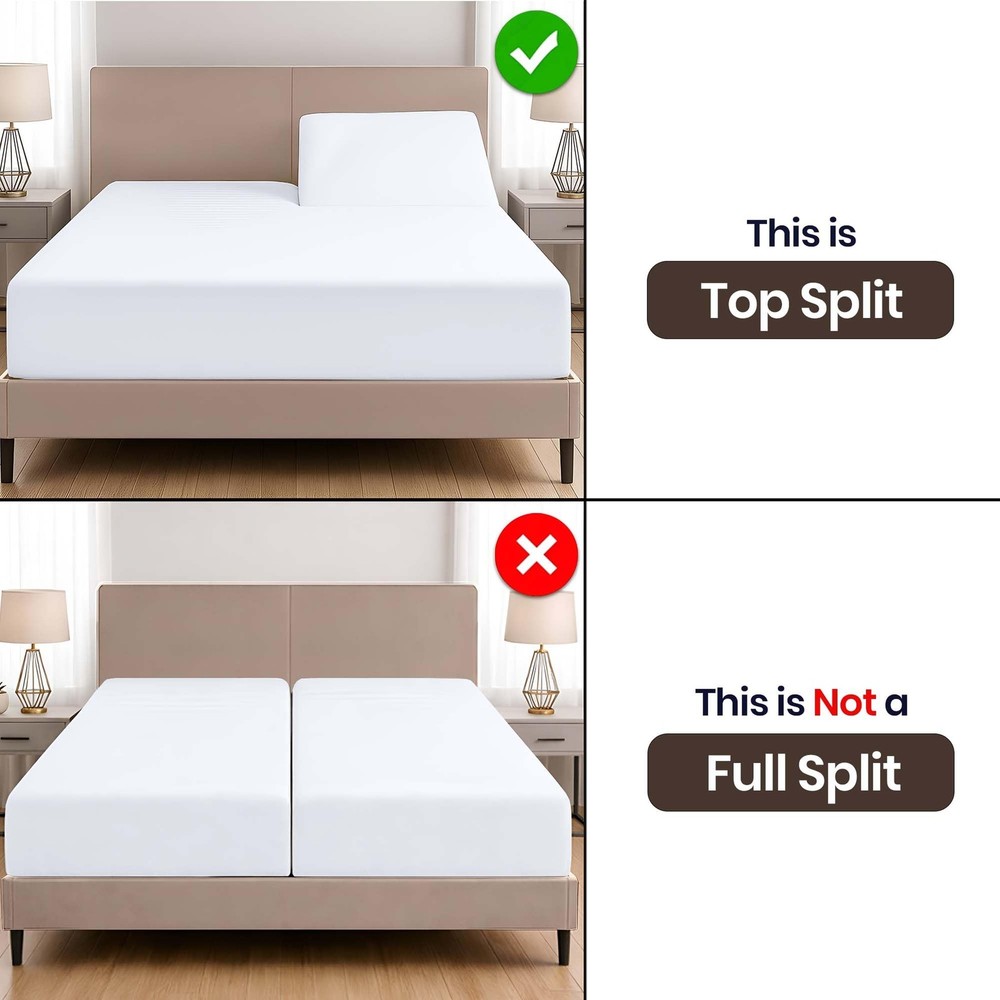 Adjustable Split Head Flex Top Queen 28" Microfiber Sheet Set – Ultra Soft, C...