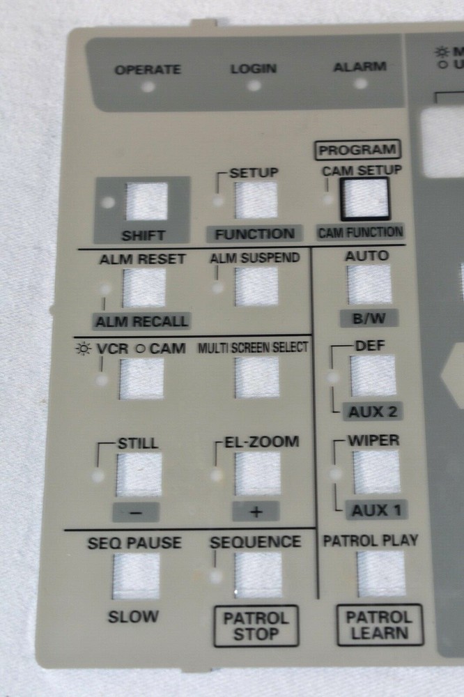 PANASONIC WV-CU360C System Controller Face Plate + FAST SHIPPING!!!