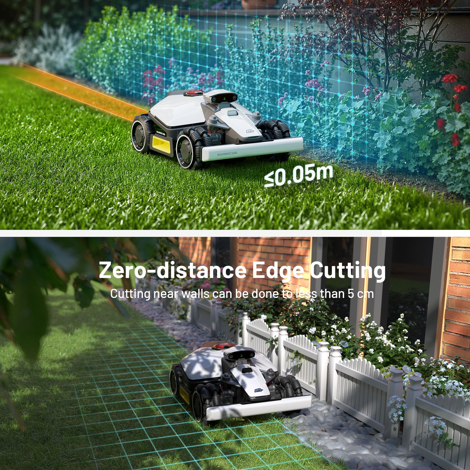 Refurbished Mammotion LUBA mini AWD 800H Hands-Free Lawn Mower Cutting 2.2-4.0''