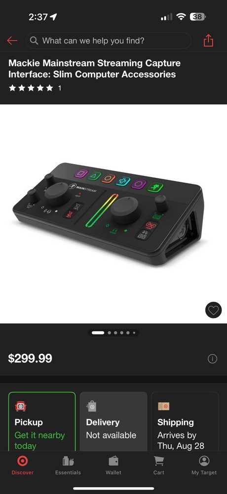 Mackie Mainstream Video Streaming Interface Stream Video Capture Controls