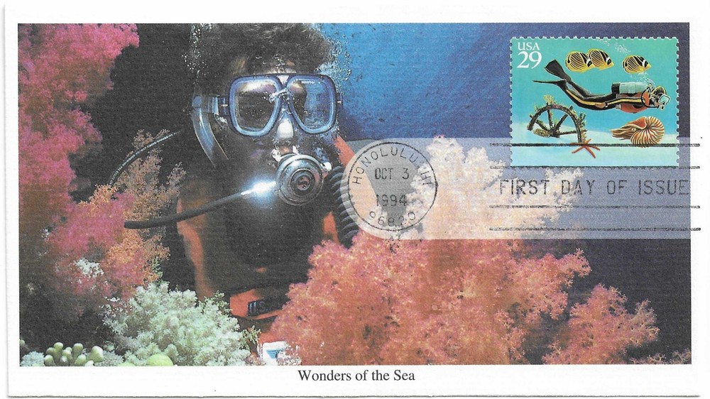STAMP US SCOTT 2865 "Diver & Nautilus" 29 CENT 1994 FDC- A