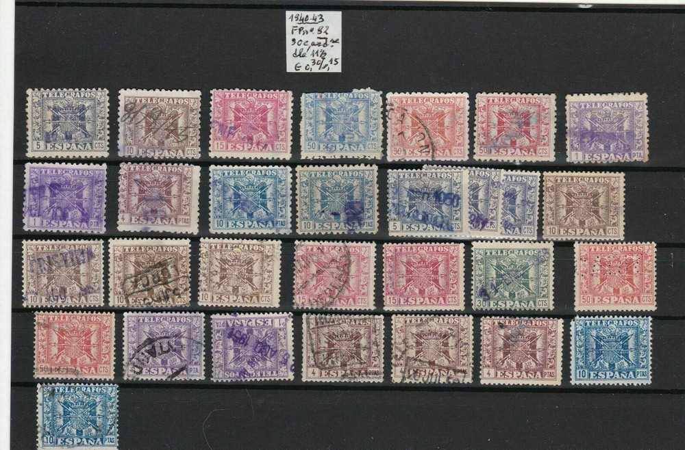 spain 1940s stamps ref r9303
