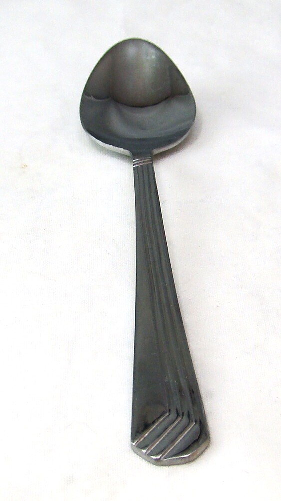 Unknown Maker  Stainless Steel UNF759 Diagonal Lines Multisided  Teaspoon(s)