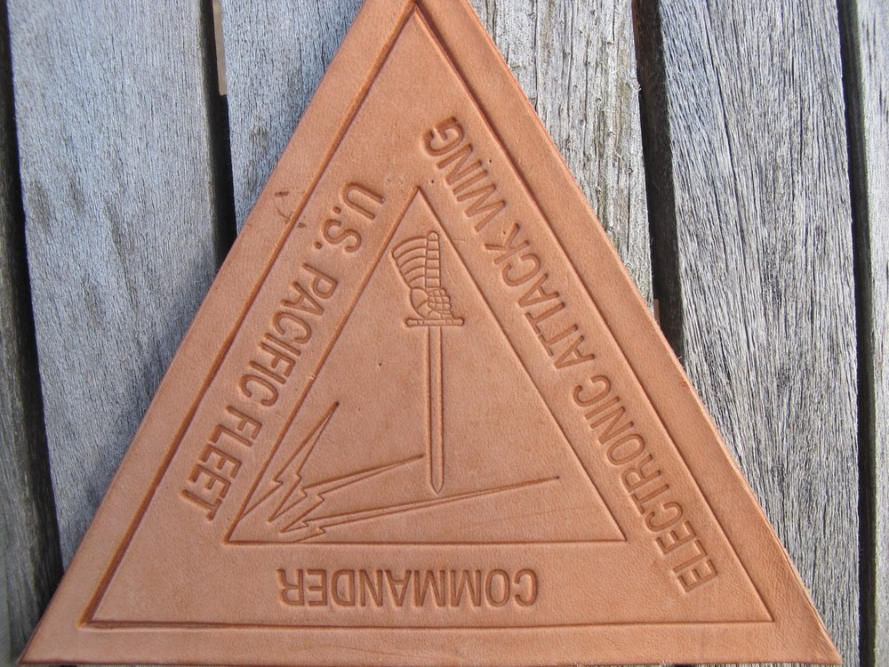 US Navy Commander Electronic Attack Wing Pacific Leather Patch Embossing Plate
