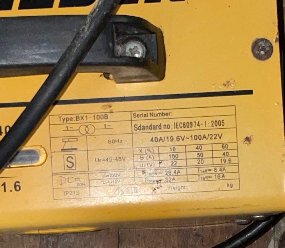 AC ARC WELDING MACHINE BX1-100B STICK WELDER