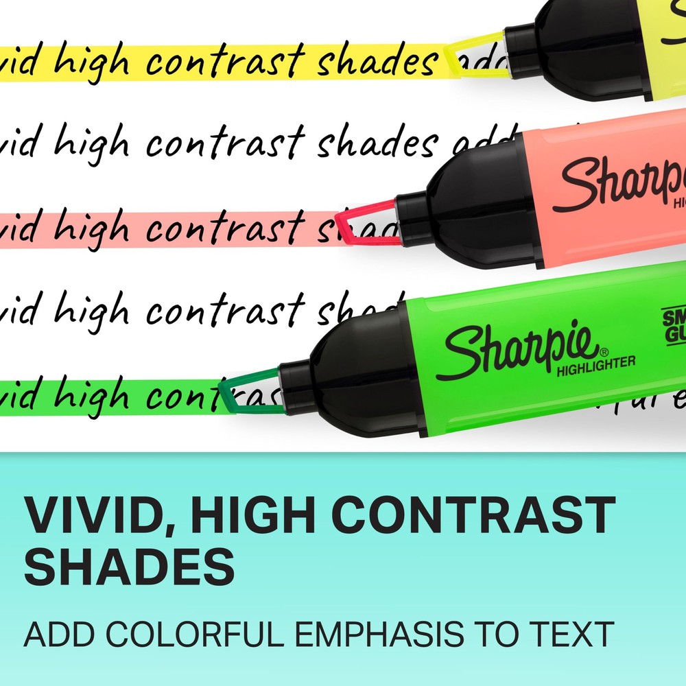 Sharpie Clear View Highlighter Chisel 8 Count (Pack of 1), Assorted Colors