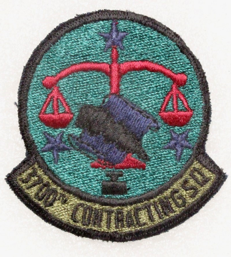 USAF Air Force Patch: 3700th Contracting Squadron - subdued