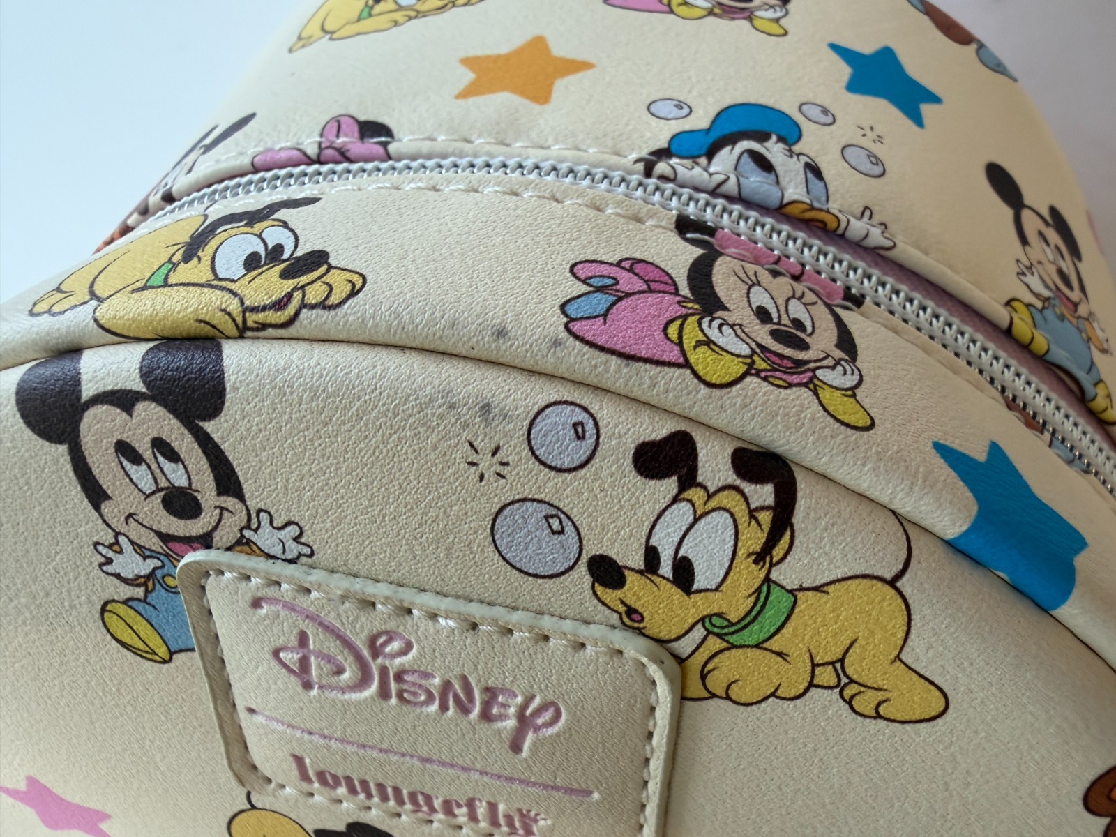 Loungefly Disney Baby Mickey Mouse Minnie Mouse Donald Pluto Mini Backpack VGC