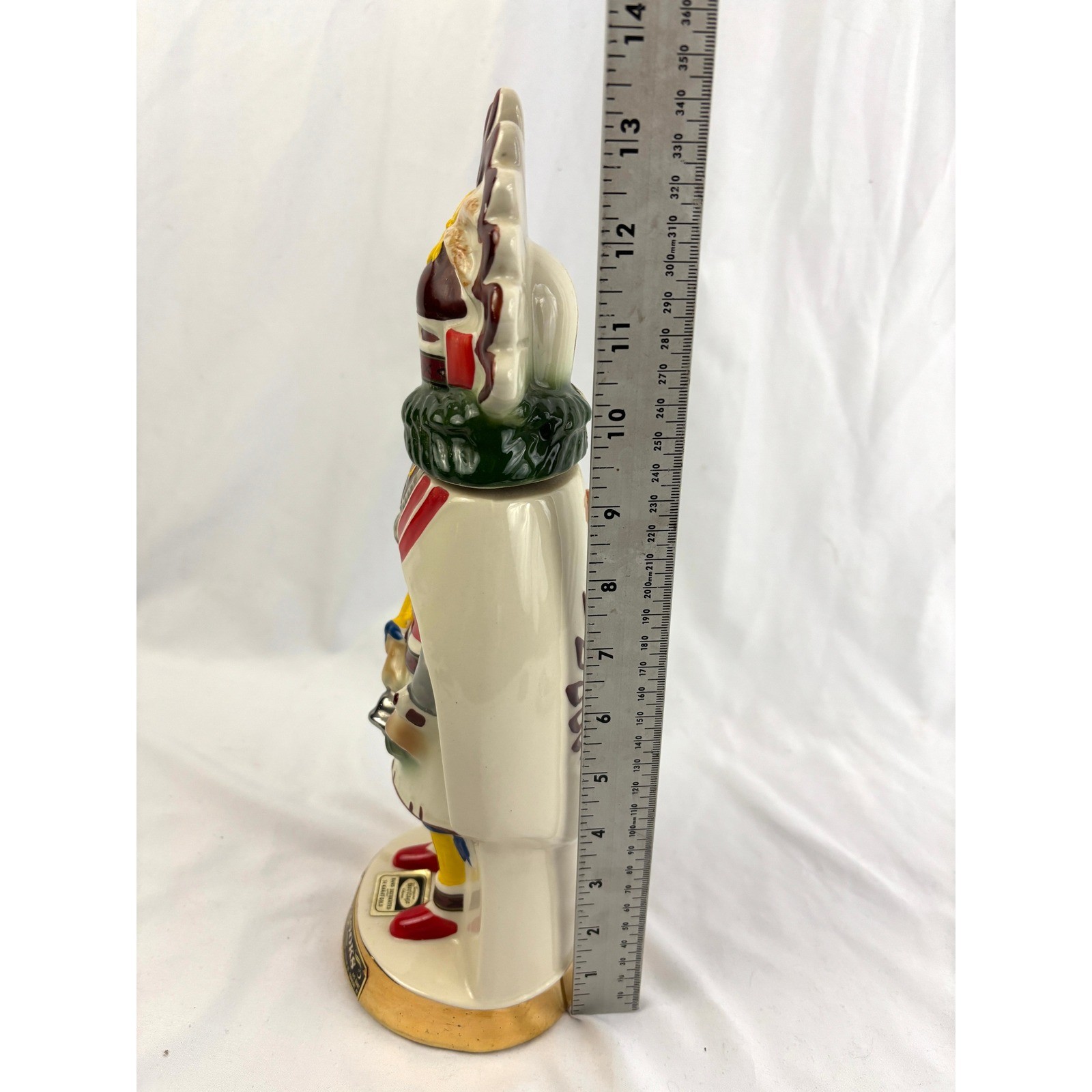 Vintage Ezra Brooks Kachina Decanter Native American Figure 13.5" Empty 1970s