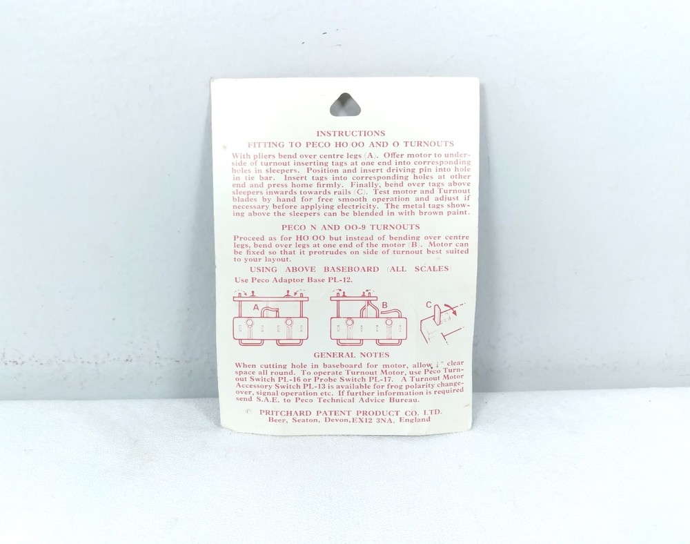 PECO Motor (Switch Machine) for Remote Control of Turnouts