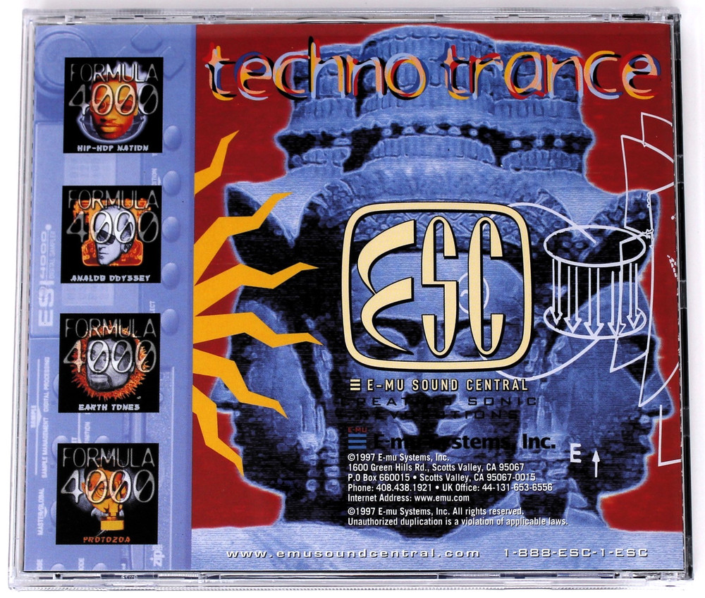E-MU Systems Formula 4000 Techno Trance E-Mu Format Sound Library/Sampling CD