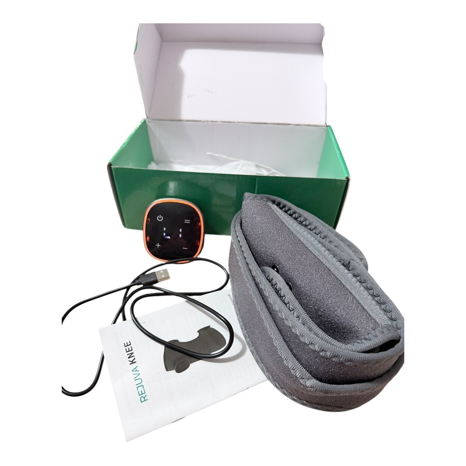RejuvaKnee Advanced Knee Relief Wireless Rechargeable Heat Massager Grey