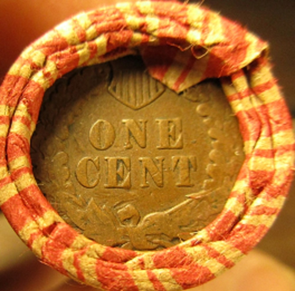 Lincoln Wheat Penny Roll Capped with 1909 VDB Plus IH Cent Ends