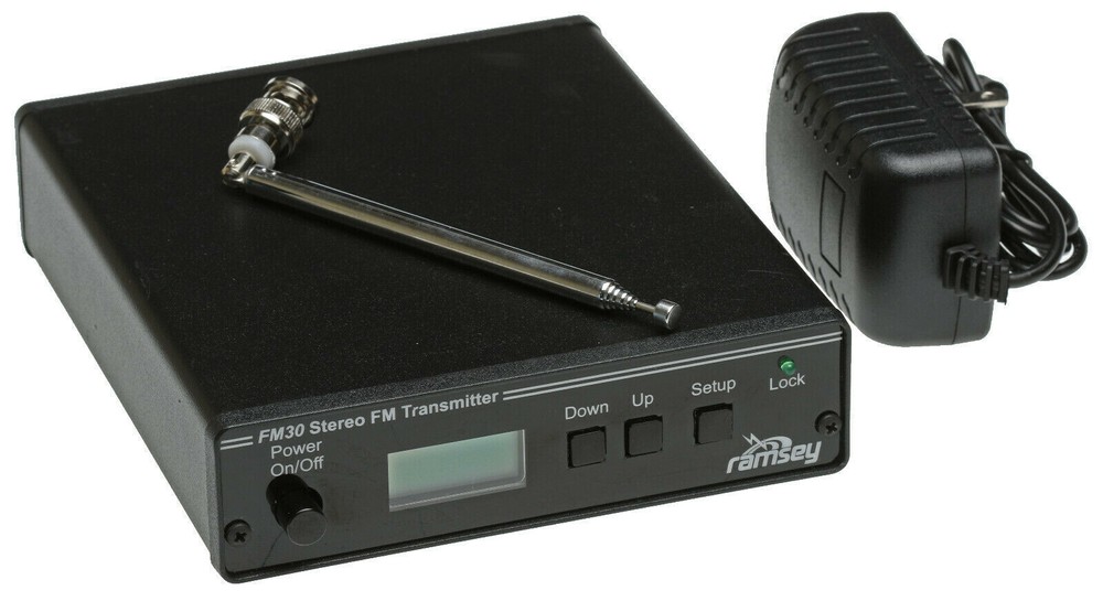 Ramsey FM30 Stereo Low Power FM Home Gym Audio HiFi Transmitter LCD LPFM Part 15