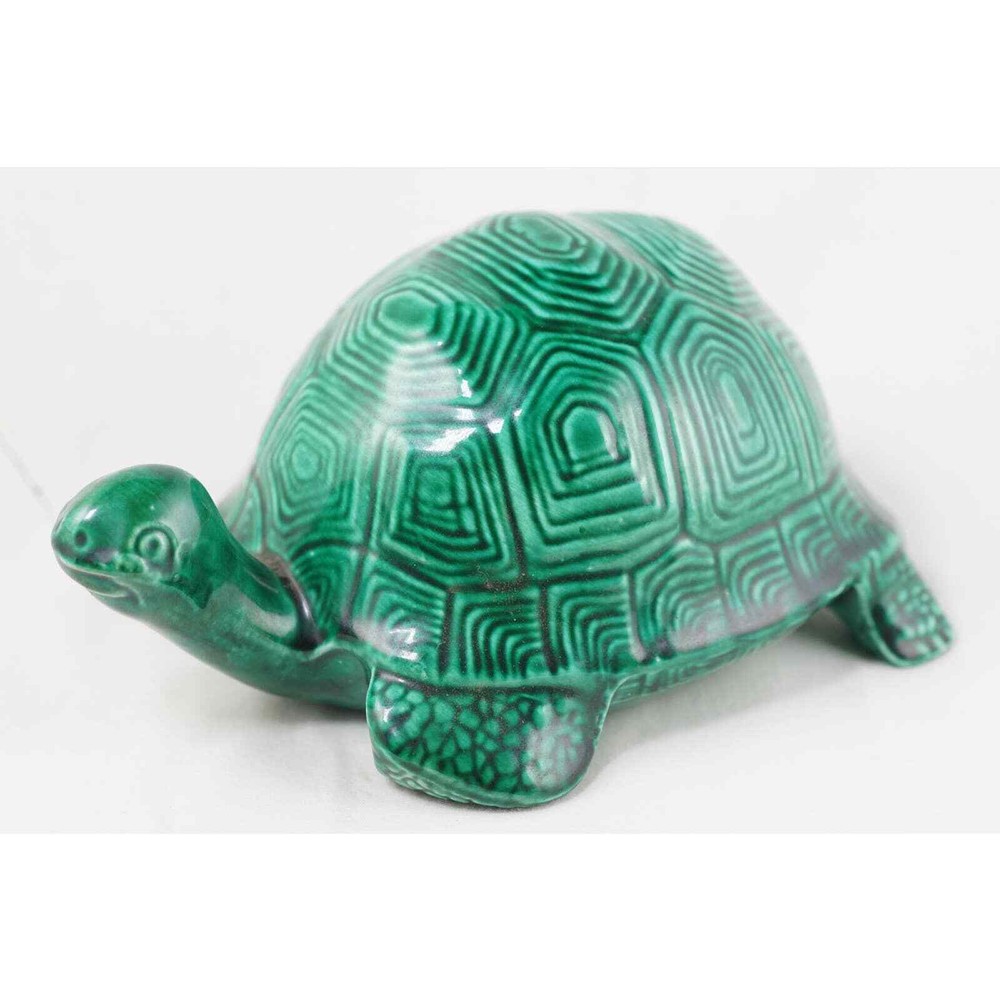 Vintage Signed Ceramic Turtle, Signed Rosalies 87 Tortoise Turtle Figure
