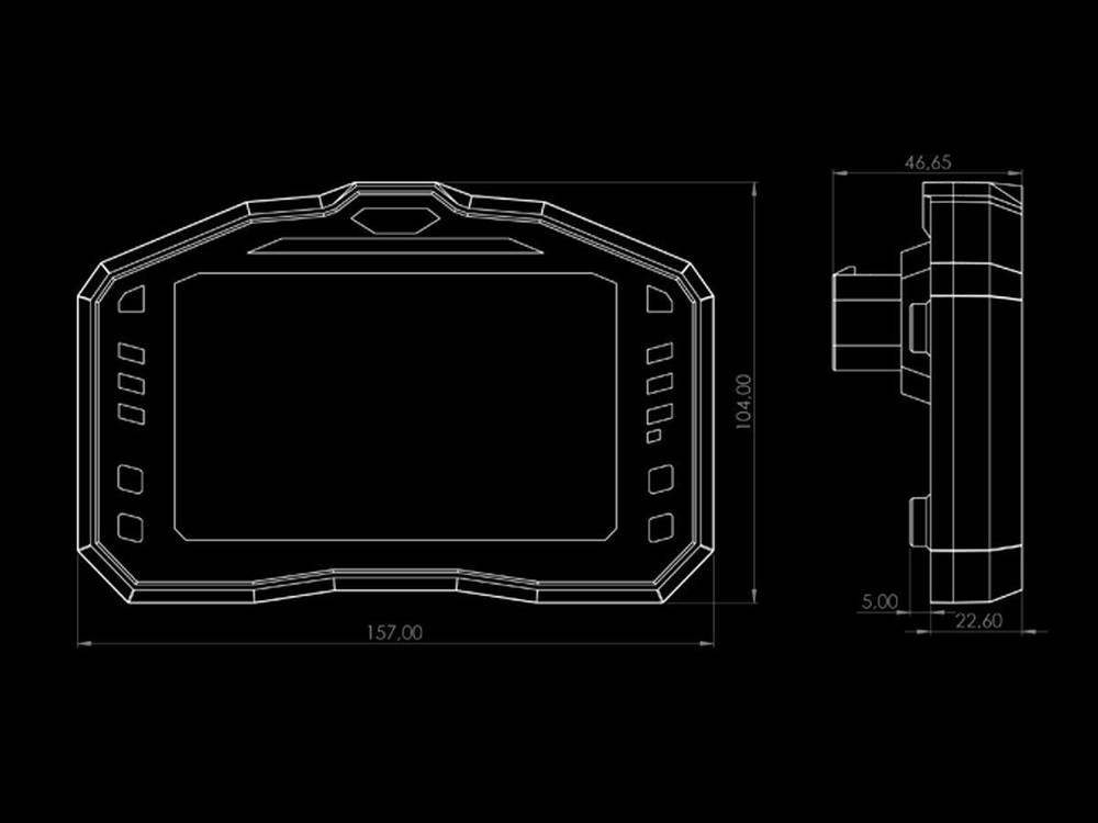 Aprilia RSv4 2017- STARLANE DAVINCI-II S Dash board GPS TIMER Data Acquisition