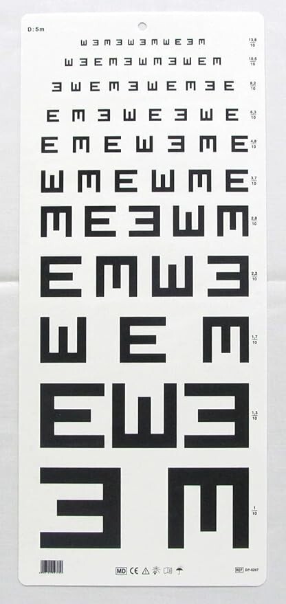 Landolt Optometric Chart at 5 Meters - Precision and Reliability for Vision Test