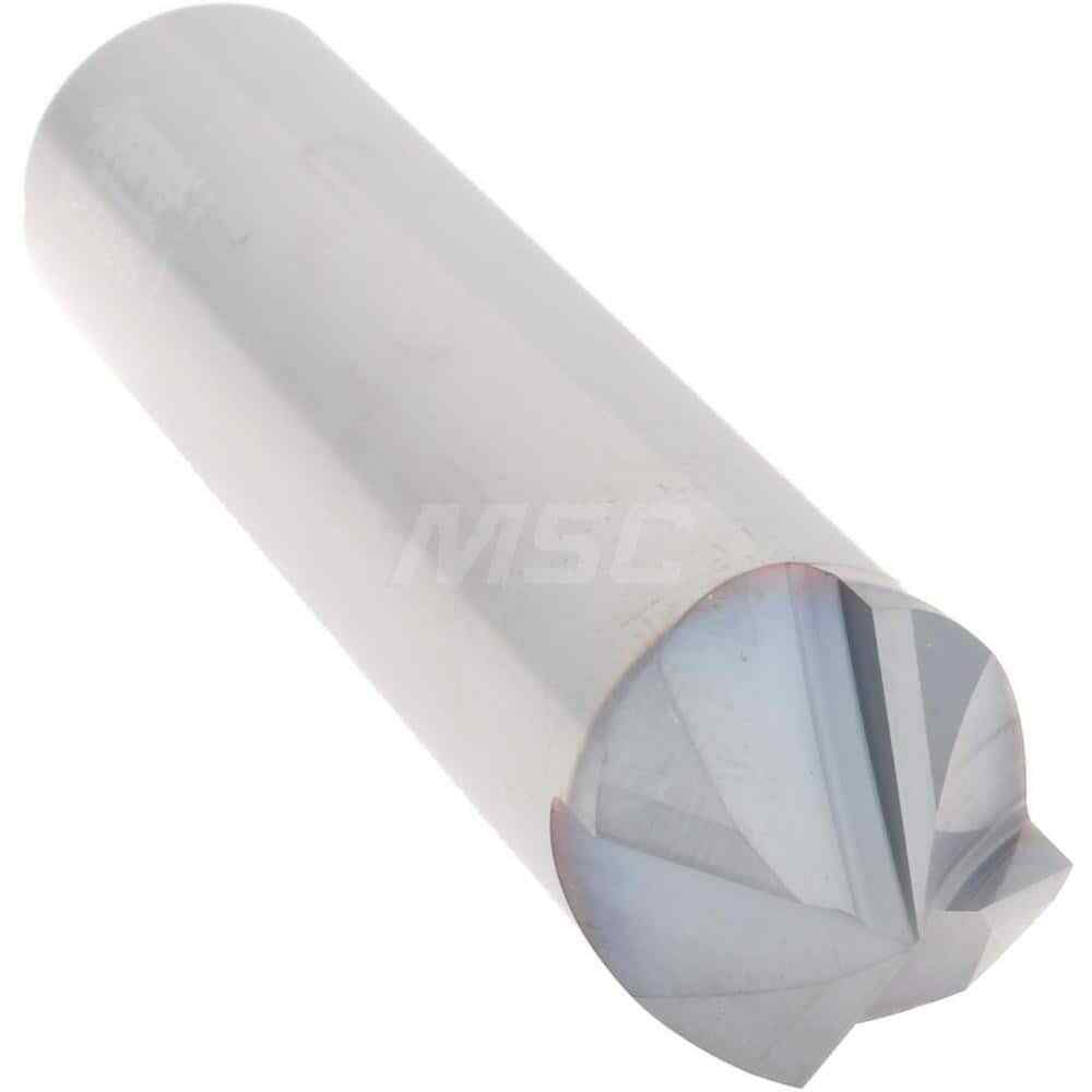Accupro 1/2" Cutter Head Diam, 1/2" Shank, 4 Flute Single End Solid Carbide C...