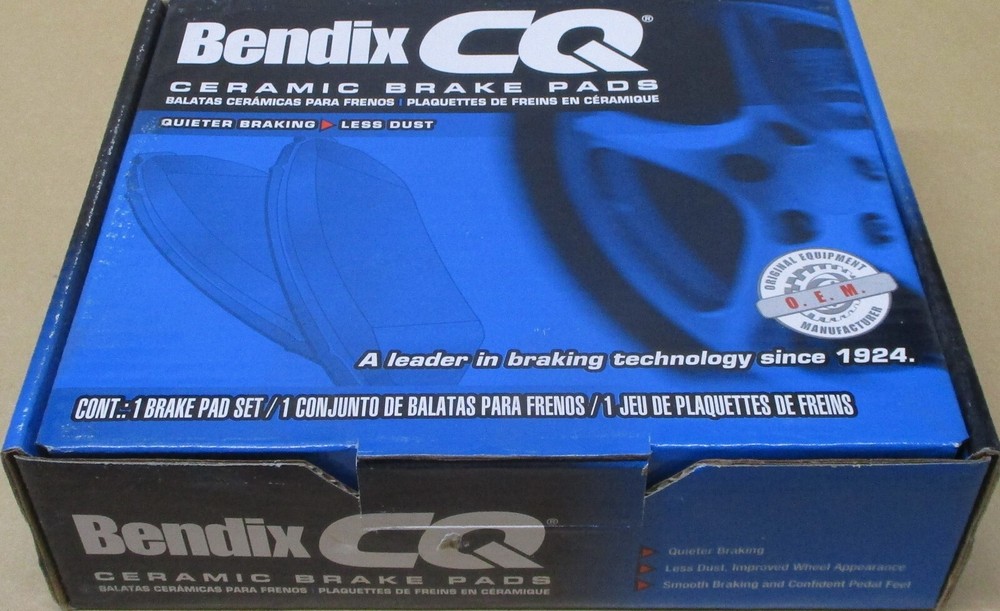 NEW BENDIX CQ CERAMIC FRONT BRAKE PADS D43 FITS *PLEASE SEE CHART*