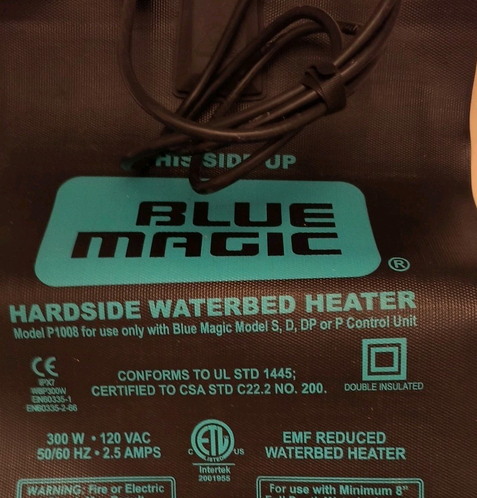 Blue Magic Hardside Waterbed Heater Model P1008 With 325 Watt Controller Tested
