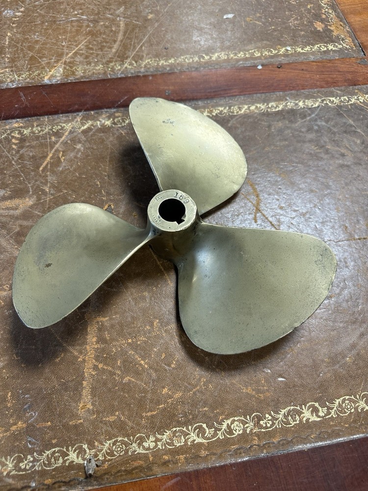 Vintage Heavy Solid Bronze Boat  Propeller Stamped F 159 26x5cm