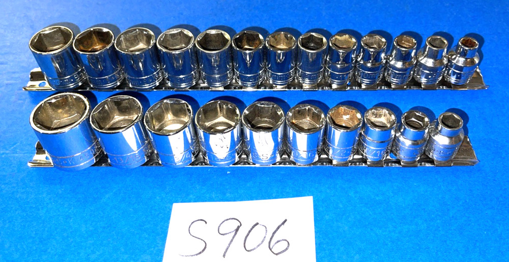 S-K TOOLS 23 PIECE 3/8 DRIVE SHORT SAE. & SHORT METRIC SOCKET SETS