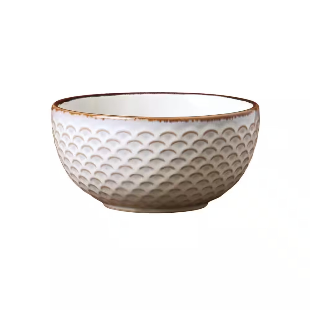 12-Piece Monroe Ivory Stoneware Dinnerware Set (Service for 4)