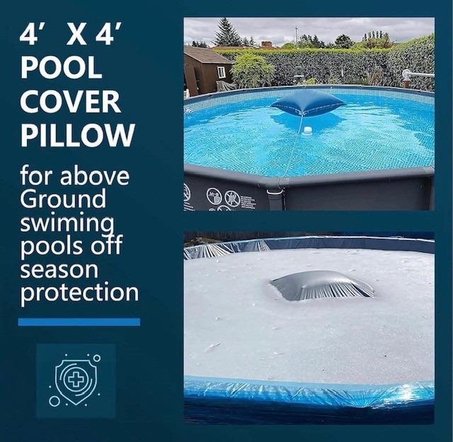 4' X 4' Pool Pillow For Above Ground Pools Super Durable & Cold-Resistant