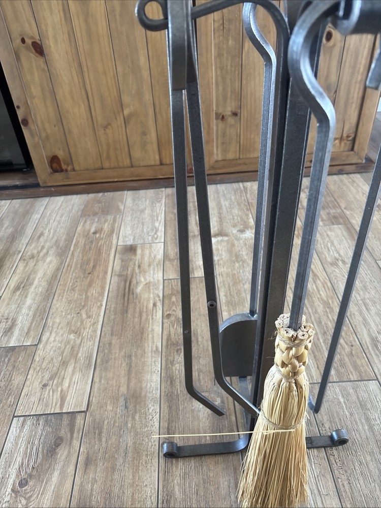 fireplace tool set used