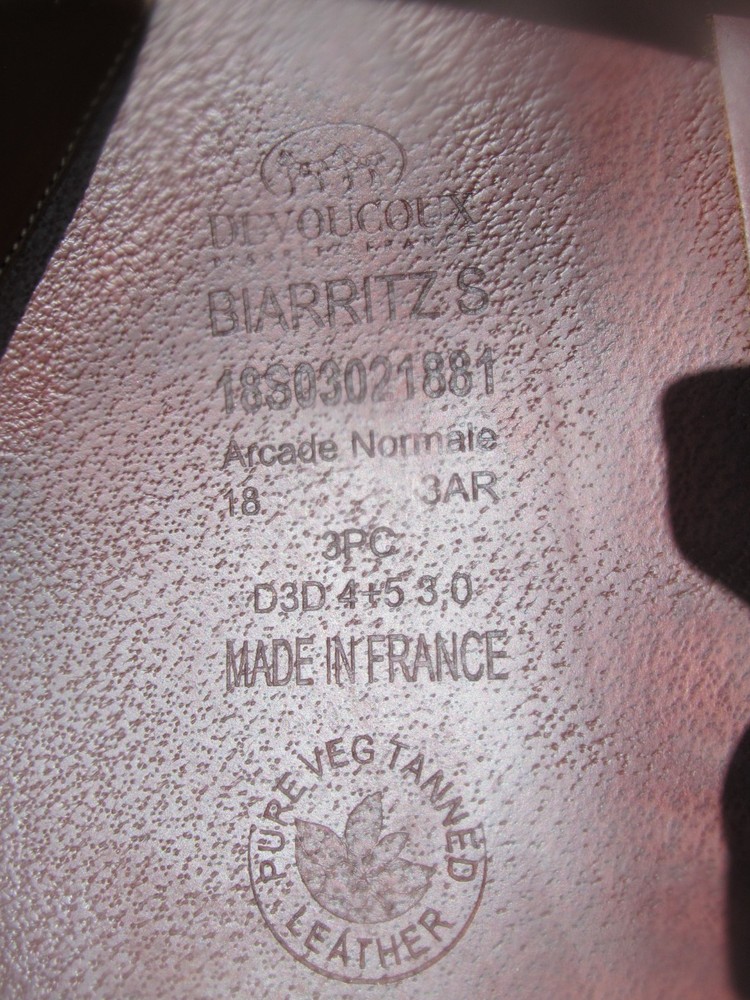 18" DEVOUCOUX BIARRITZ S BUFFALO close contact jumping saddle -3AR flaps-2018!