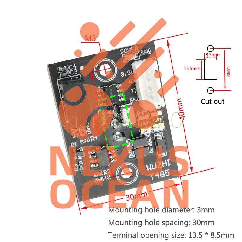 NEW Isolated TTL to 485 Module RS485 to TTL Communication MCU Serial Converter
