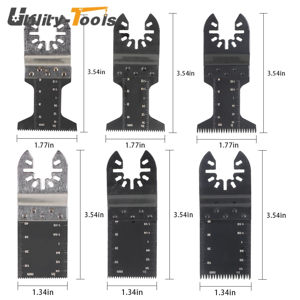 48 × Multitool Quick Release Saw Blades Kit Metal Wood Universal Oscillating