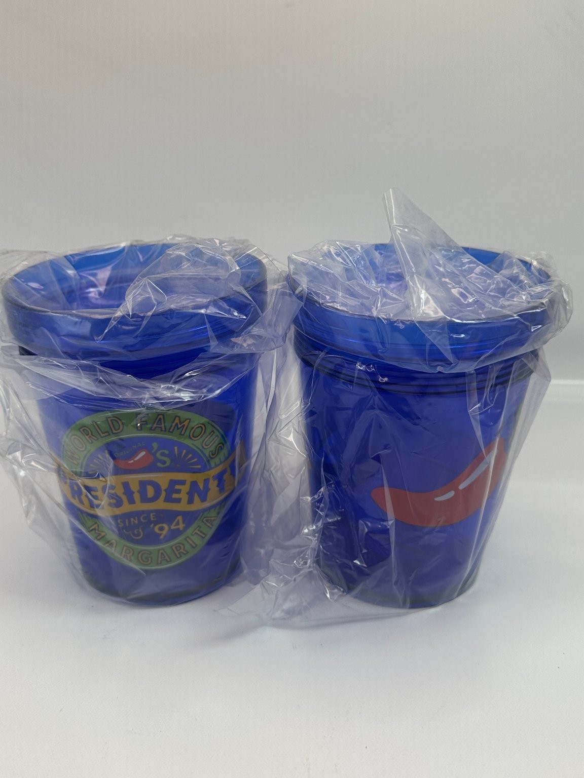 Chili's President Margarita Cocktail Shaker Blue Plastic (Lot of 2) Factory NEW
