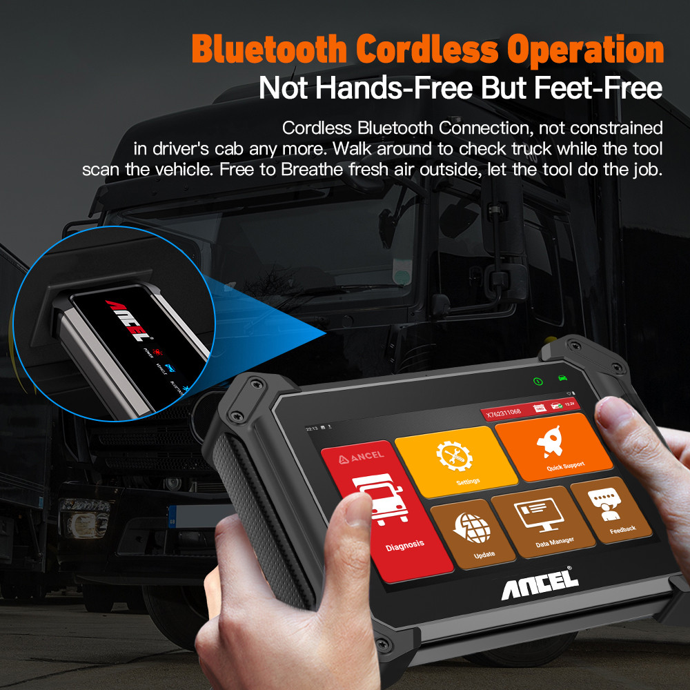 Heavy Duty HD Truck Bluetooth OBD2 Scanner Diagnostic Tool Coding Programming