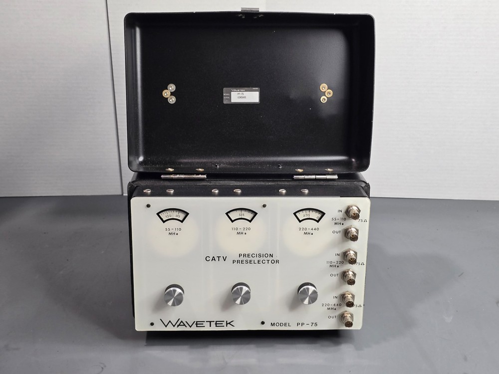 Wavetek PP-75 CATV Precision Preseletor 55 - 400 MHz Untested