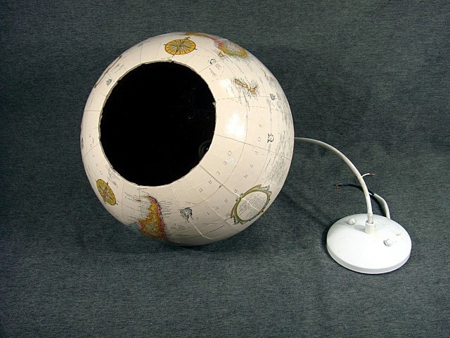 Vintage Replogle Globemaster Relief Globe Hanging Light Globe