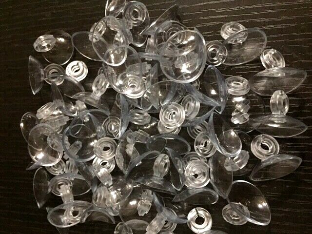50X AQUARIUM CLEAR AIR LINE SUCTION CUPS STANDARD SIZE TUBING