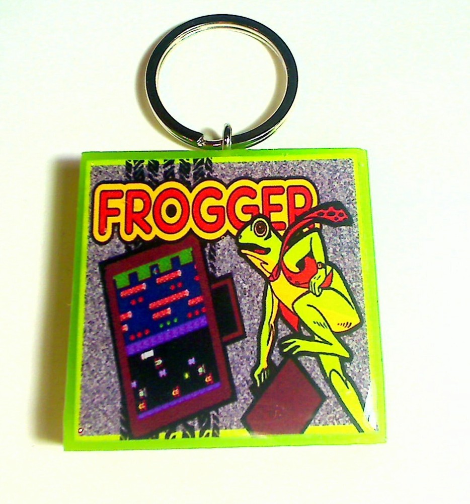Frogger  Arcade Coin Door accessory Keychain