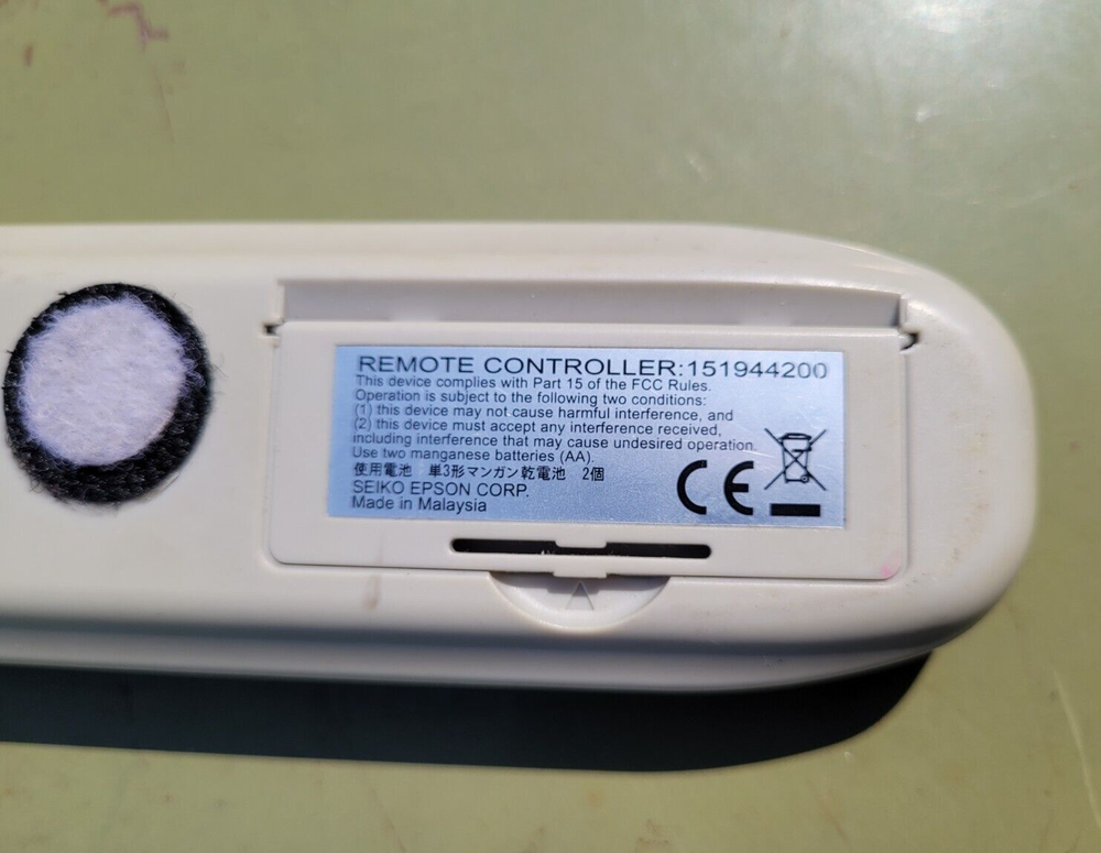 Genuine OEM Epson 151944200 Projector Replacement Remote Control Seiko TESTED