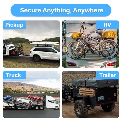 10 Pack L-Track Double Lug Threaded Stud Nut Fitting Tie Down, 4500LBS Max