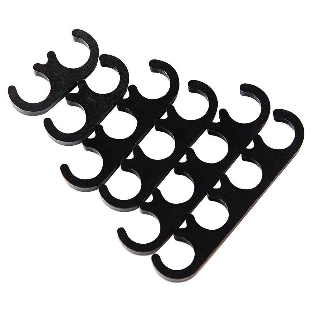 12PCS Universal Chrome Spark Plug Wire Wires Separators Holder 7-9mm Separator